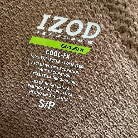 IZOD PERFORMANCE BASIX SLEEVELESS TOP BROWN WHITE SIZE S Excellent Condition! - Picture 7 of 8
